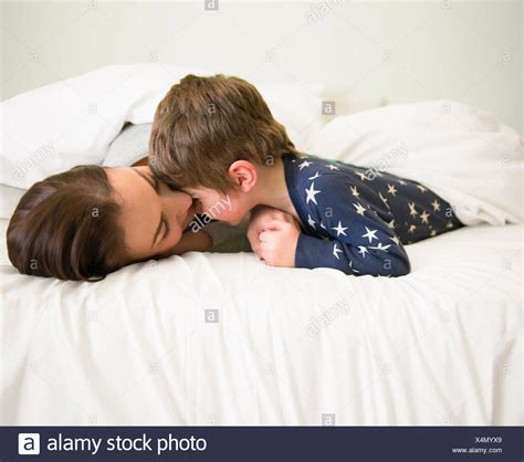 Mother And Son Playing Together In Bed stock videos and footage